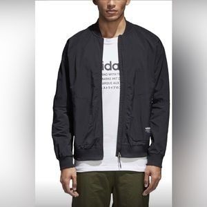 Adidas Originals NMD Track Jacket Men’s Size Small Print Name Black CV5832